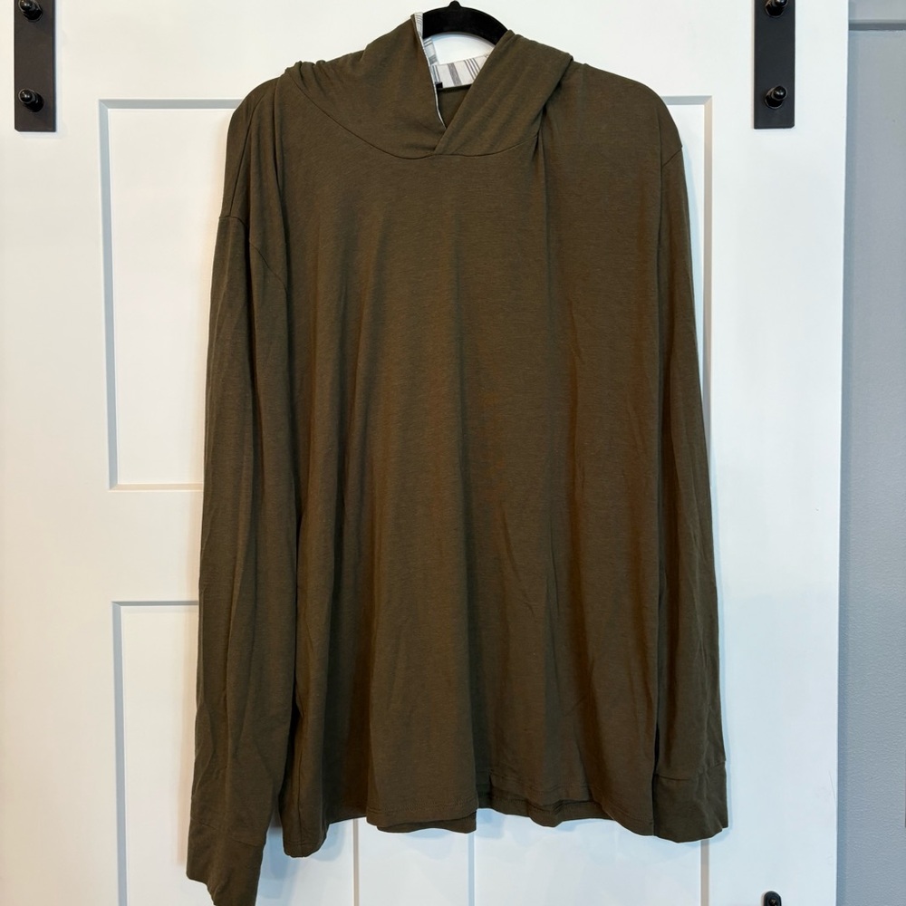 Two Blind Brothers Men’s Pullover Lightweight Hoodie Military Green